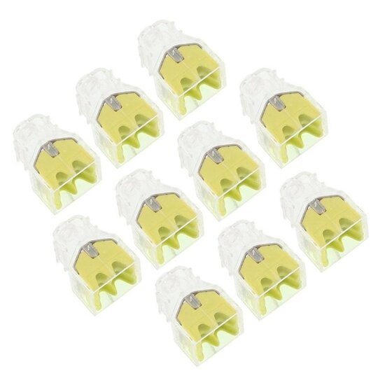 snelle elektrische connectoren - 4 connectoren draad - tot 2,5 mm2 - 10 stuks in pak