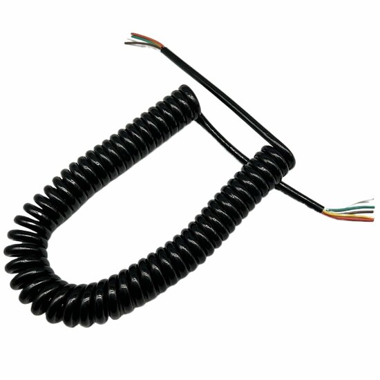 spiraalkabel 7/24v - zonder plug – 4.5 meter - aanhanger kabel