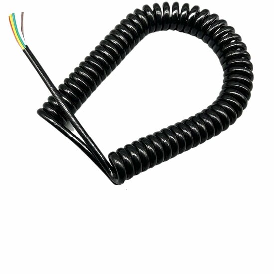 spiraalkabel 7/24v - zonder plug – 4.5 meter - aanhanger kabel