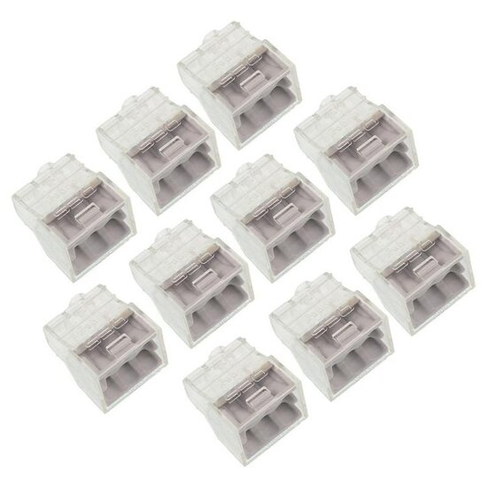 snelle elektrische connectoren - 6 connectoren draad - tot 2,5 mm2 - 10 stuks in pak