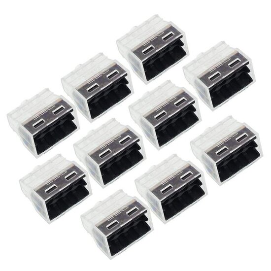 snelle elektrische connectoren - 8 connectoren draad - tot 2,5 mm2 - 10 stuks in pak
