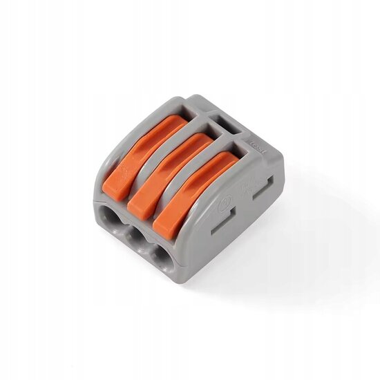 snelkoppelingen voor elektrische kabels 3 klemconnectoren draad tot 2,5 mm2 10 stuks in verpakking - doorvoer klem