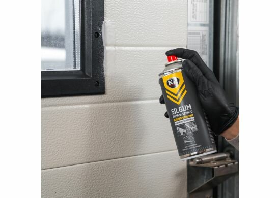 k2 silgum - witte siliconenkit - waterdicht en elastisch - voor daken-goten en bouw - 400ml