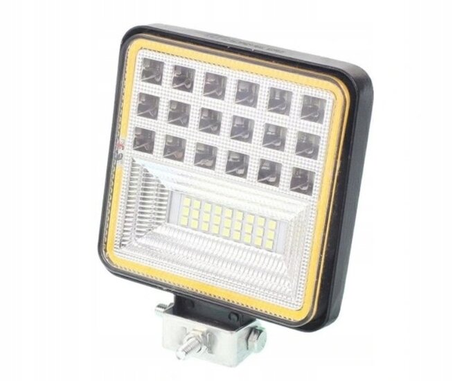 werklamp 42 led omliggende led vierkant - 9-36v - 110x110x28mm