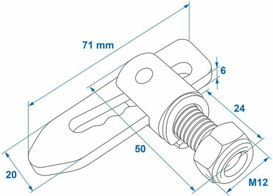 Valsluiting schroefbaar - valsluitingen - tuimelsluiting - aanhangersluiting schroefbaar