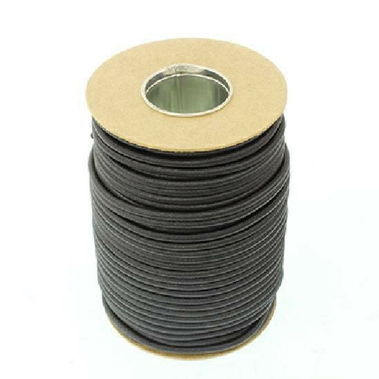 zwart dekzeil expander - 10mm dik - sterke vezel - weerbestendige rubberen kern - 100 meter rol
