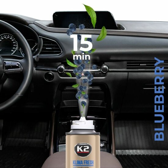 k2 klima fresh blueberry 150ml - airco reiniger - interieur verfrisser