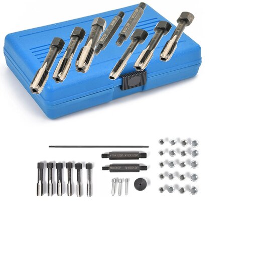 gloeibougie draad herstelset - draad reparatieset - glowplug tread repair kit - insert hulzen - bougie reparatieset
