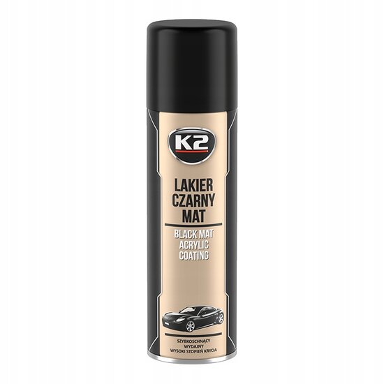 k2 zwarte acryllak mat 500ml - snel drogende zwarte - matte acrylverf - toepassing binnen als buiten