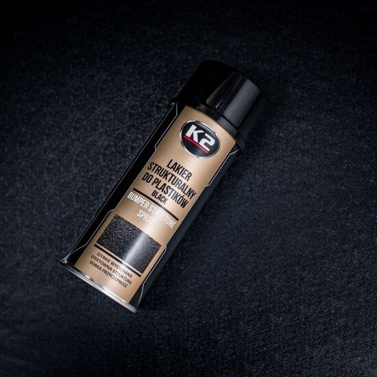 k2 bumper 400 ml - bumper spray - gestructureerde zwarte bumperlak - herstelt en beschermt