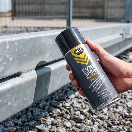 k2 zinkspray 400 ml - sneldrogende corrosiebescherming voor metaal
