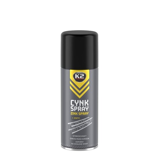k2 zinkspray 400 ml - sneldrogende corrosiebescherming voor metaal