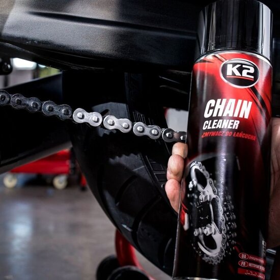 k2 chain cleaner 500ml - krachtige kettingreiniger voor motorfiets en fiets 