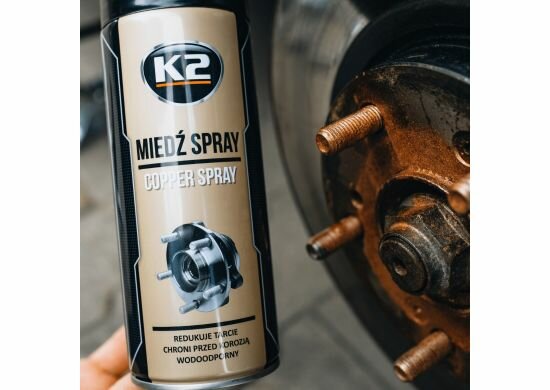 k2 kopervet 400ml - koperspray - kopervet voor schroefdraad remmen en uitlaat