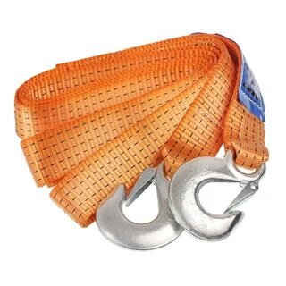 oranje sleepkabel - 5000 kg - 4,5 m - extra sterke haken - sleepkabel voor zware voertuigen