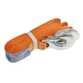 oranje sleepkabel - 5000 kg - 4,5 m - extra sterke haken - sleepkabel voor zware voertuigen