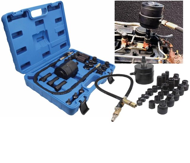 pneumatische diesel injector trekker set - injectortrekker 21 delig - verstuiver slagtrekker - commonrail verstuiver slagtrekse