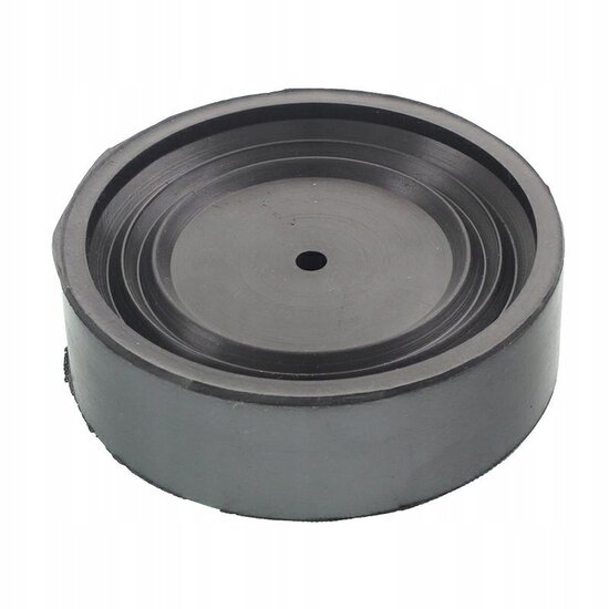 rubberen opname pad 100x30x5 mm 1 gat - steunrubber - beschermrubber 