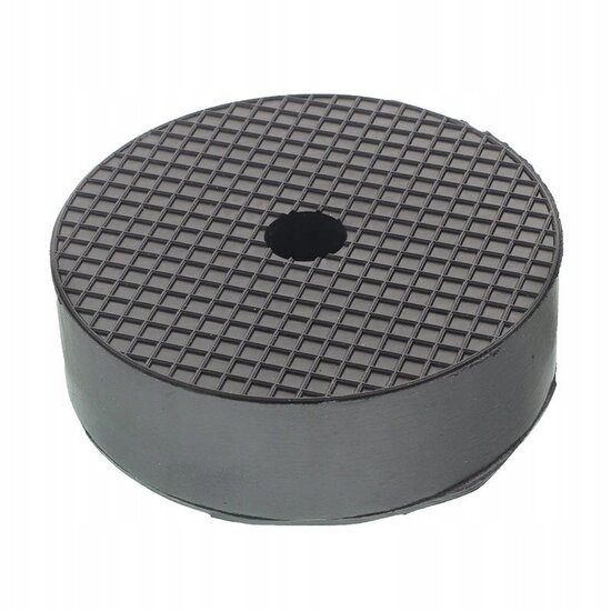 rubberen opname pad 100x30x5 mm 1 gat - steunrubber - beschermrubber 