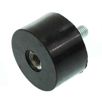 rubber buffer - m8 30x30mm - demper - 1 bout - 1 gat -  trillingen demper 