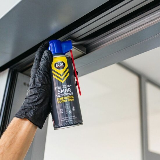 k2 penetrerende siliconenspray - voor smering en bescherming van rubber, kunststof en metaal - 400ml