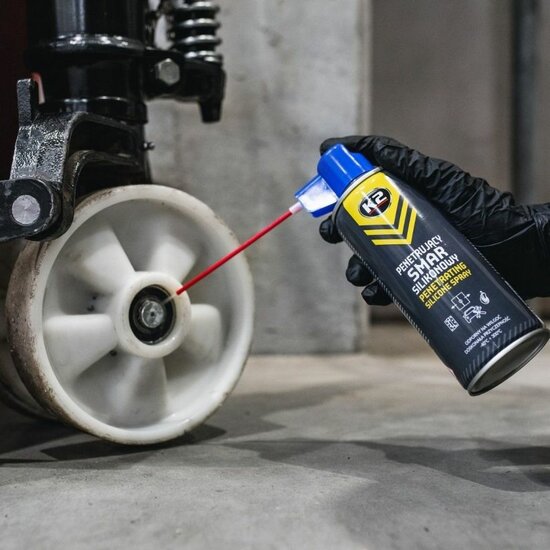 k2 penetrerende siliconenspray - voor smering en bescherming van rubber, kunststof en metaal - 400ml