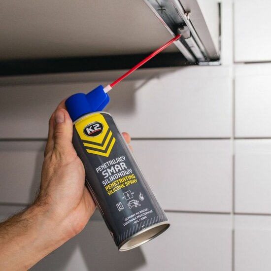 k2 penetrerende siliconenspray - voor smering en bescherming van rubber, kunststof en metaal - 400ml
