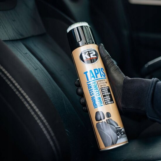 k2 tapis 600ml inclusief borstel - schuim voor het reinigen van bekleding - meubelreiniger - professioneel reiniger
