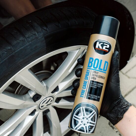 k2 bold - bandenglansspray - 600ml - bandenzwart - bandenhersteller - bandenverzorgingsspray