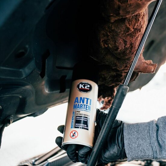 k2 anti marter - 400ml - beschermt tegen schade door marters en knaagdieren - spray - anti marten