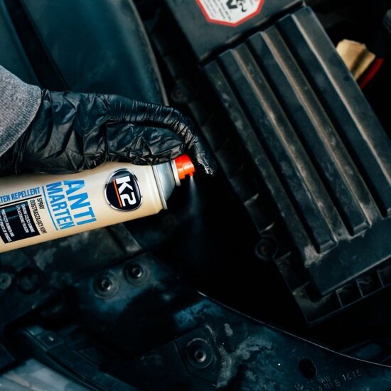 k2 anti marter - 400ml - beschermt tegen schade door marters en knaagdieren - spray - anti marten