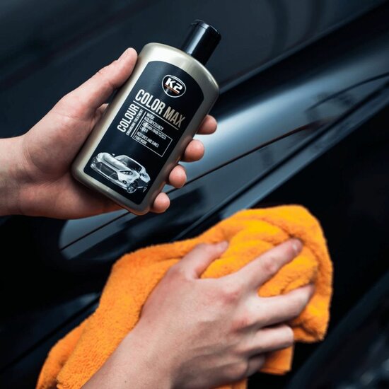 k2 color max zwarte pigmentwax 250ml - krascamouflage en diepe glans - kleurenwax - kleurherstellende wax