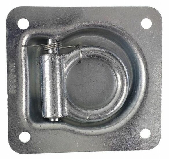 sjoroog - vloeroog - 4 bevestigingsgaten - 2t - 102 mm x 95 mm  - vloeranker - verzonken vloerhaak