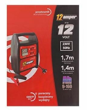 professionele acculader - batterijoplader - 6/12v, 12a (rms) voor accu&#039;s van 30ah tot 160ah - geschikt voor auto, motor,