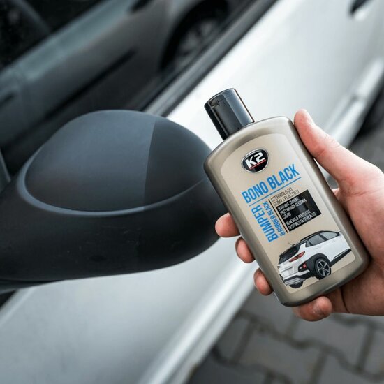 k2 bono black 250ml - glans voor bumper en banden - vertraagt veroudering - kunstofhersteller