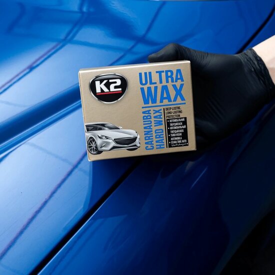 k2 ultra wax 250g - carnaubawax voor diepe glans en langdurige bescherming - auto wax - autowas - wax pasta - superglanzende wa