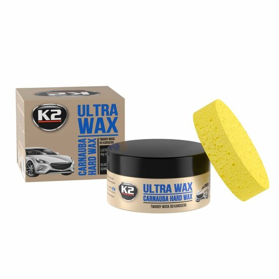 k2 ultra wax 250g - carnaubawax voor diepe glans en langdurige bescherming - auto wax - autowas - wax pasta - superglanzende wa