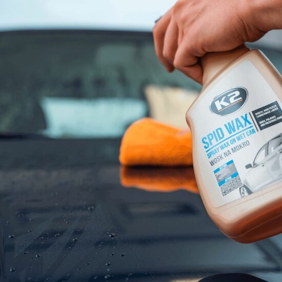k2 spid wax 750 ml - snelle spraywax en drooghulp voor directe glans - glansversterker - snelglansmiddel - vloeibare wax