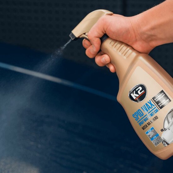 k2 spid wax 750 ml - snelle spraywax en drooghulp voor directe glans - glansversterker - snelglansmiddel - vloeibare wax