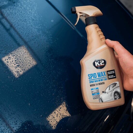 k2 spid wax 750 ml - snelle spraywax en drooghulp voor directe glans - glansversterker - snelglansmiddel - vloeibare wax