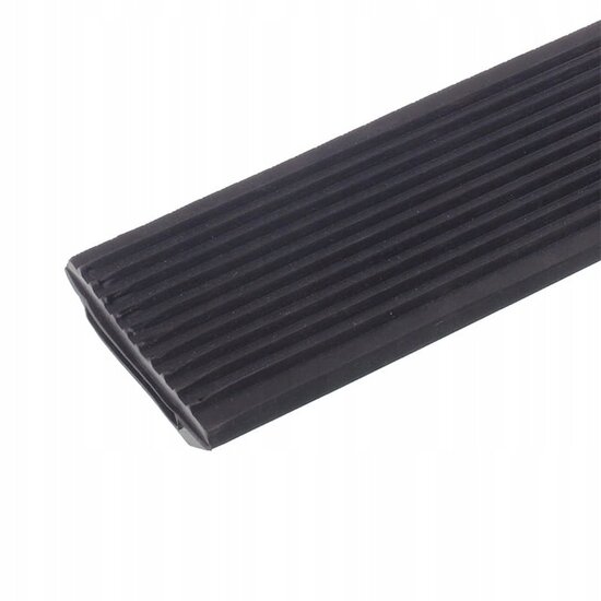 rubberen beschermstrip - u profiel - zwart gerribeld - grip band 