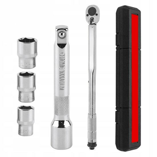 momentsleutel - 40  tot 210 Nm - Torque sleutel - Krachtsleutel - 1/2 duims - 5 elementen
