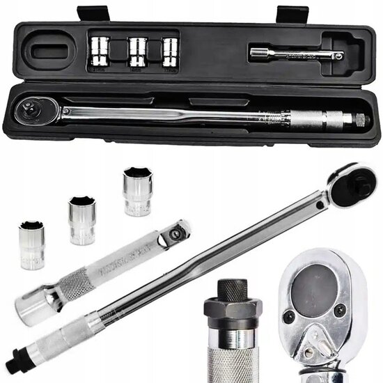 momentsleutel - 40  tot 210 Nm - Torque sleutel - Krachtsleutel - 1/2 duims - 5 elementen