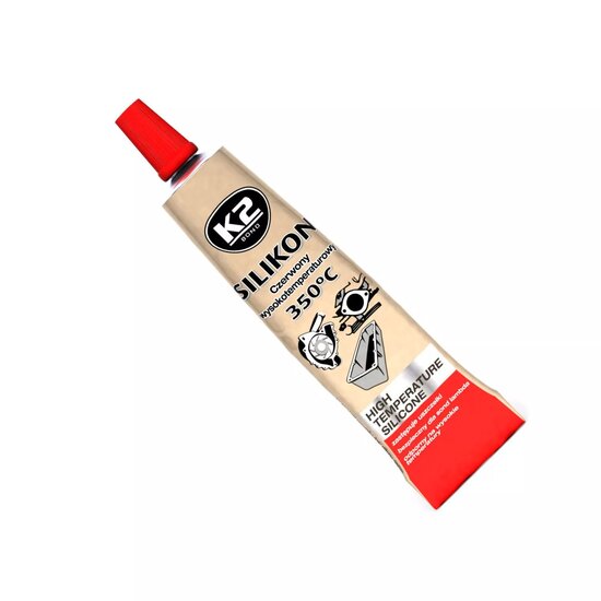 k2 silicone rood - 350 °c - hittebestendige afdichtingskit 21 g - hoge temperatuur - geschikt voor motor