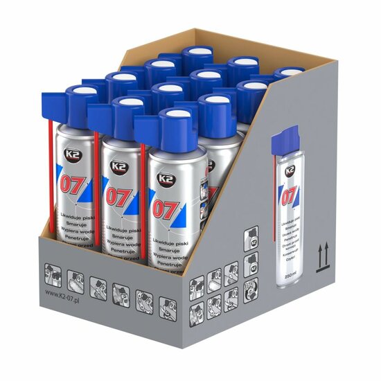 k2 07 conserveermiddel en smeermiddel 250ml - met dispenser - verwijdert gepiep en gekrak - reiniger