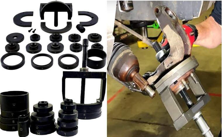 universele wiellager montage en demontage set - naaf lager gereedschap - persset - satra