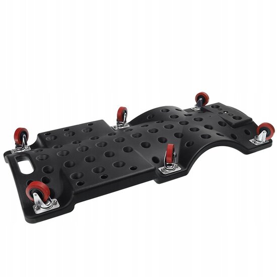 6-wielige kunststof werkplaatsbed - max 150kg - zwart - ligbed - ligkar