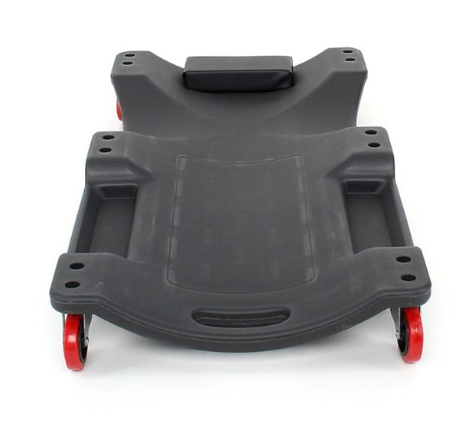 6-wielige kunststof werkplaatsbed - max 150kg - zwart - ligbed - ligkar