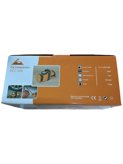 compressor 12 tot 230 volt - 25 liter per minuut - lucht compressor - 10 bar - draagbare luchtcompressor