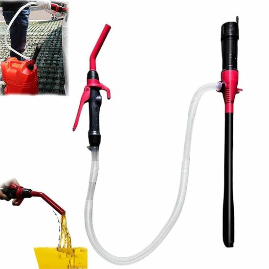 elektrische vloeistofpomp op batterij &ndash; voor benzine olie en water - overhevelpomp - brandstofpomp